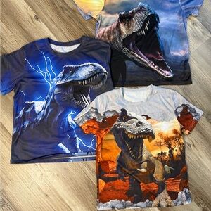 Vibrant Blue and Black Graphic Tees Short Sleeve